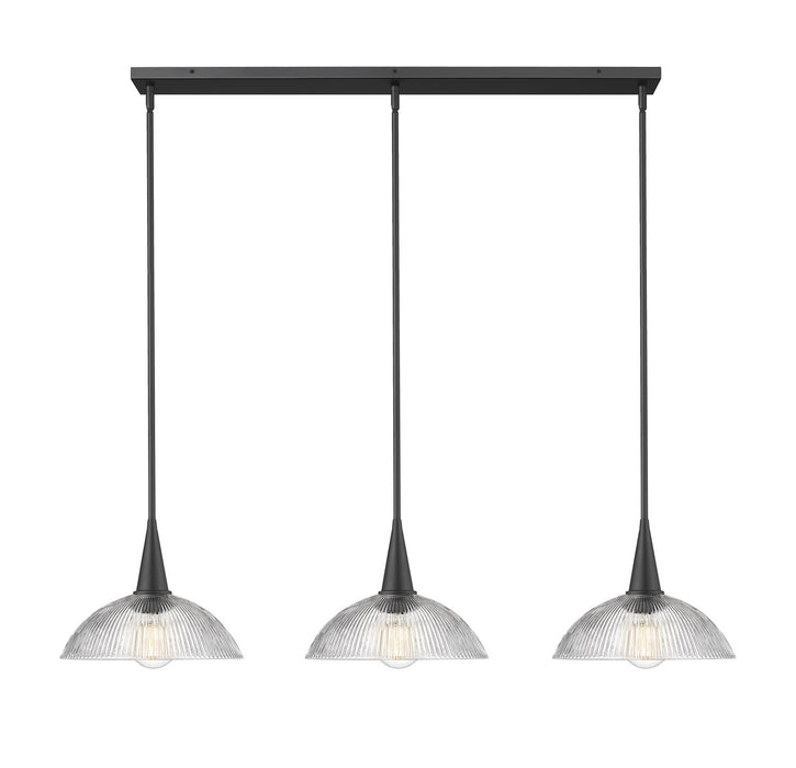 Z-Lite - 3051P12-3L-MB - Three Light Linear Chandelier - Lunelle - Matte Black