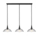 Z-Lite - 3051P12-3L-MB - Three Light Linear Chandelier - Lunelle - Matte Black