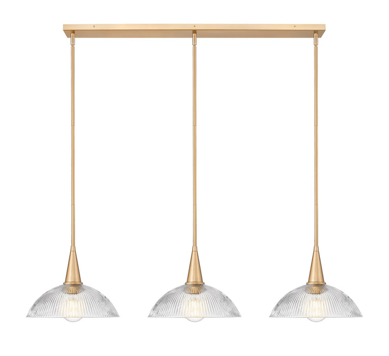 Z-Lite - 3051P12-3L-MGLD - Three Light Linear Chandelier - Lunelle - Modern Gold