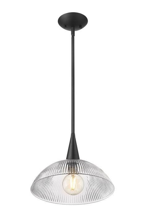 Z-Lite - 3051P12-MB - One Light Pendant - Lunelle - Matte Black