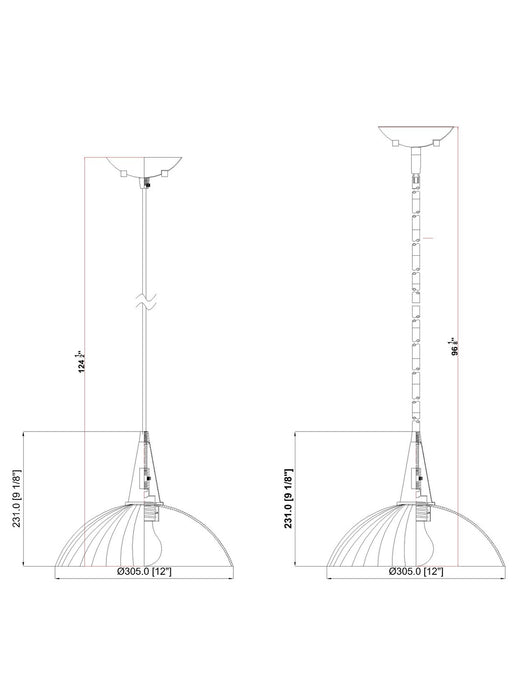 Z-Lite - 3051P12-MGLD - One Light Pendant - Lunelle - Modern Gold