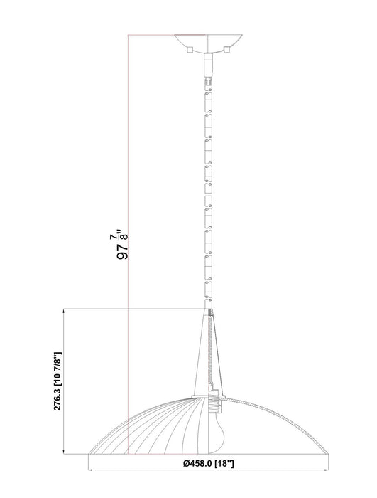 Z-Lite - 3051P18-MB - One Light Pendant - Lunelle - Matte Black