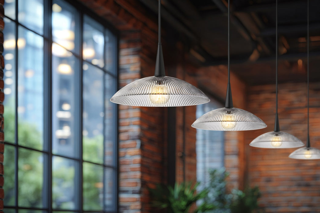 Z-Lite - 3051P18-MB - One Light Pendant - Lunelle - Matte Black