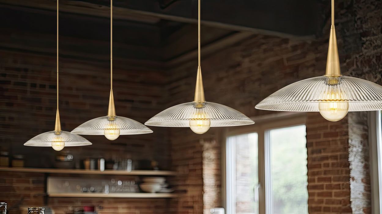 Z-Lite - 3051P24-MGLD - One Light Pendant - Lunelle - Modern Gold