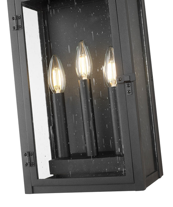 Z-Lite - 5030B-BK - Three Light Outdoor Wall Light - Toulouse - Sand Black
