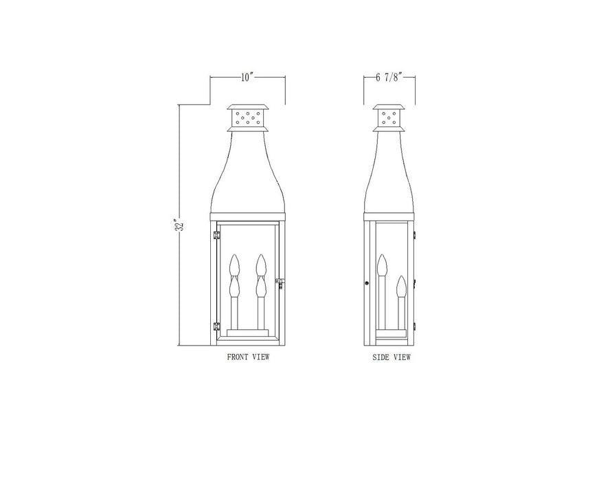 Z-Lite - 5030XL-BK - Four Light Outdoor Wall Light - Toulouse - Sand Black