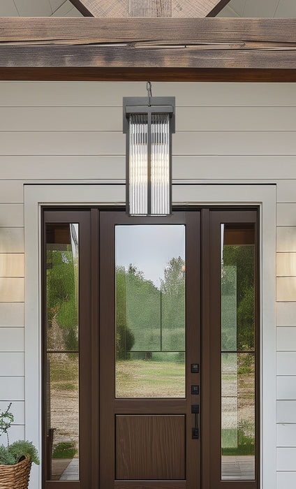 Z-Lite - 5031CHB-BK - Two Light Outdoor Chain Mount Ceiling Fixture - Fortis - Sand Black