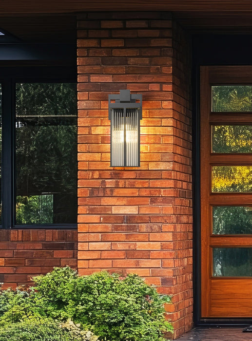 Z-Lite - 5031M-BK - One Light Outdoor Wall Light - Fortis - Sand Black