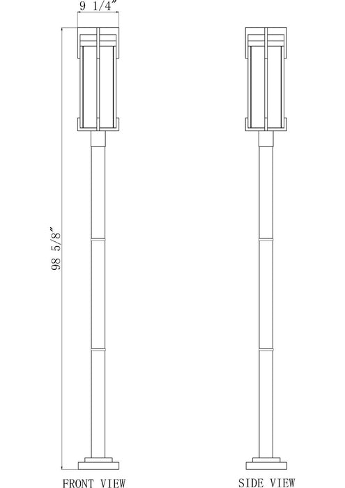 Z-Lite - 5031PHBR-567P-BK - Two Light Outdoor Post Mounted Fixture - Fortis - Sand Black