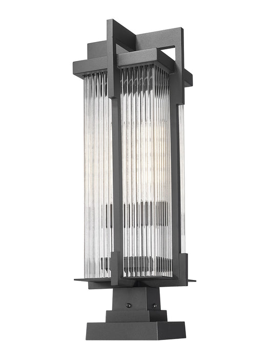 Z-Lite - 5031PHBS-SQPM-BK - Two Light Outdoor Pier Mounted Fixture - Fortis - Sand Black