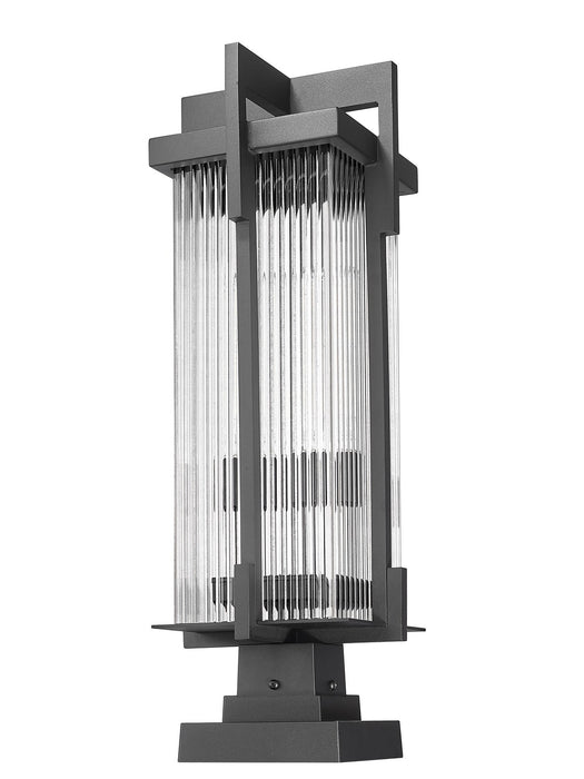 Z-Lite - 5031PHBS-SQPM-BK - Two Light Outdoor Pier Mounted Fixture - Fortis - Sand Black