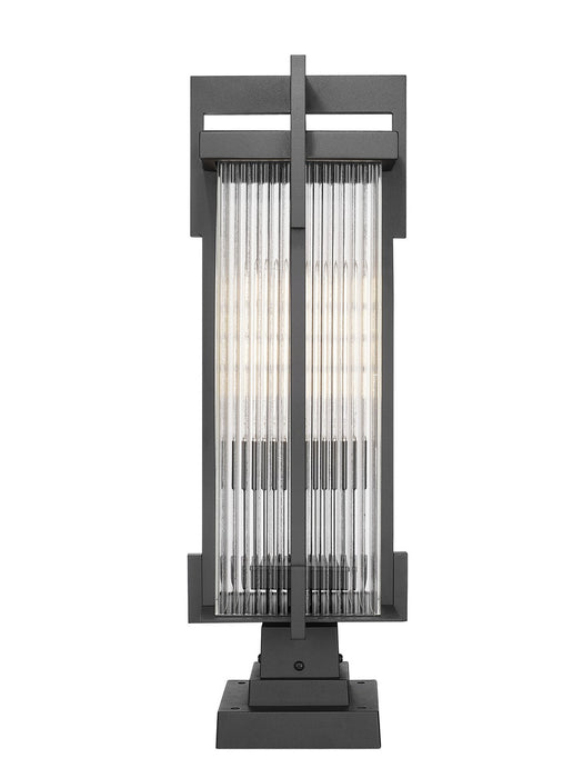 Z-Lite - 5031PHBS-SQPM-BK - Two Light Outdoor Pier Mounted Fixture - Fortis - Sand Black