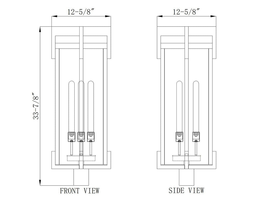 Z-Lite - 5031PHXLR-BK - Three Light Outdoor Post Mount Fixture - Fortis - Sand Black