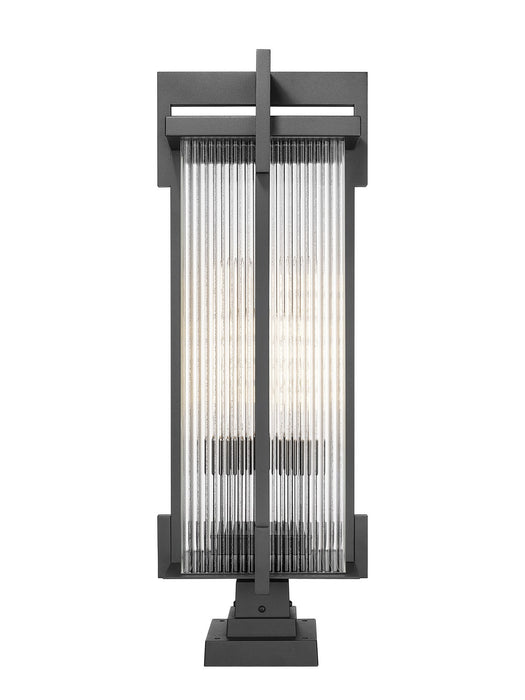 Z-Lite - 5031PHXLS-SQPM-BK - Three Light Outdoor Pier Mounted Fixture - Fortis - Sand Black