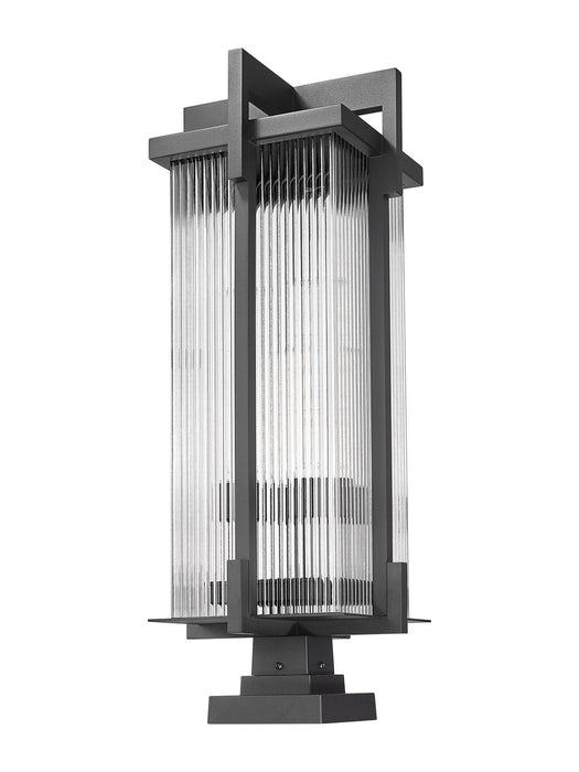 Z-Lite - 5031PHXLS-SQPM-BK - Three Light Outdoor Pier Mounted Fixture - Fortis - Sand Black