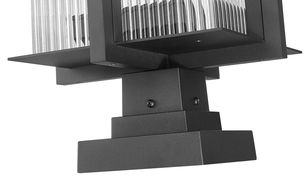 Z-Lite - 5031PHXLS-SQPM-BK - Three Light Outdoor Pier Mounted Fixture - Fortis - Sand Black