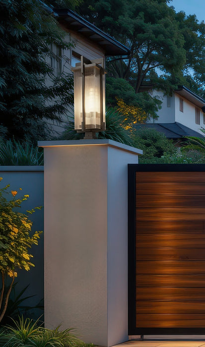 Z-Lite - 5031PHXLS-SQPM-BK - Three Light Outdoor Pier Mounted Fixture - Fortis - Sand Black