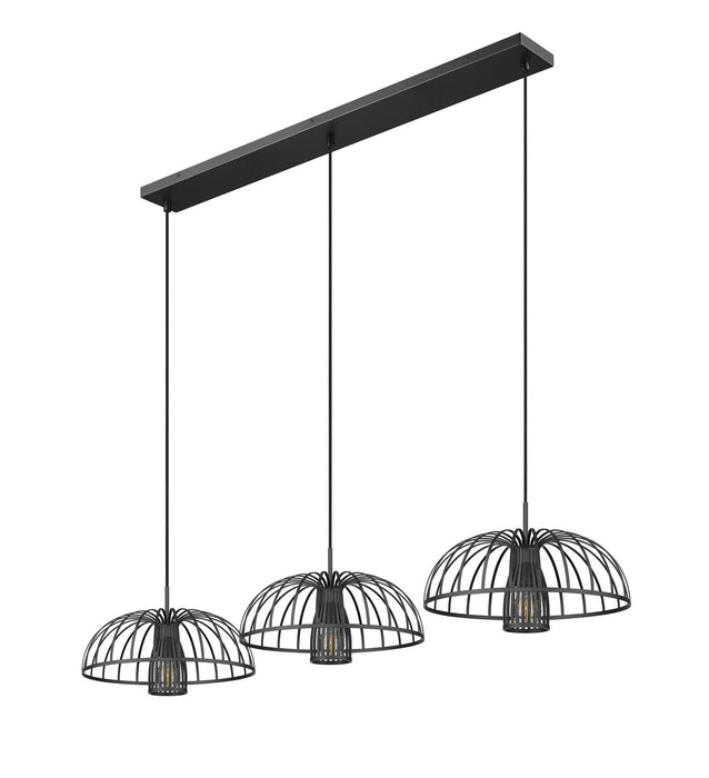 Z-Lite - 623P16-3L-MB - Three Light Linear Chandelier - Valencia - Matte Black