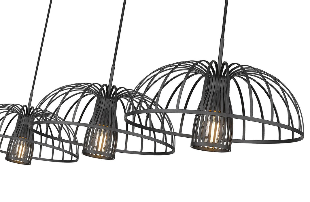 Z-Lite - 623P16-3L-MB - Three Light Linear Chandelier - Valencia - Matte Black