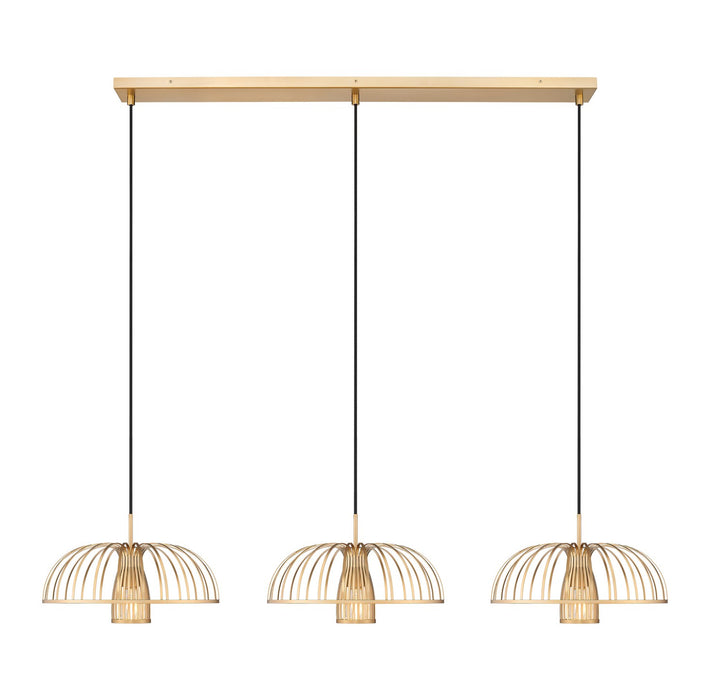 Z-Lite - 623P16-3L-MGLD - Three Light Linear Chandelier - Valencia - Modern Gold