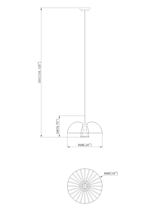 Z-Lite - 623P16-TXWH - One Light Pendant - Valencia - Texture White