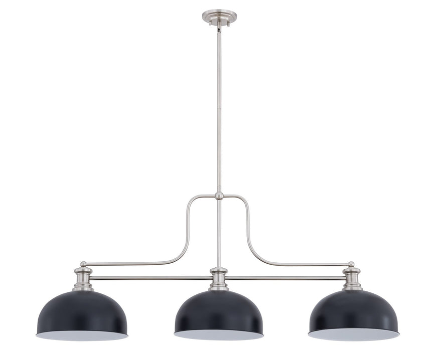 Z-Lite - 725-3BN-D13MB - Three Light Billiard - Melange - Brushed Nickel