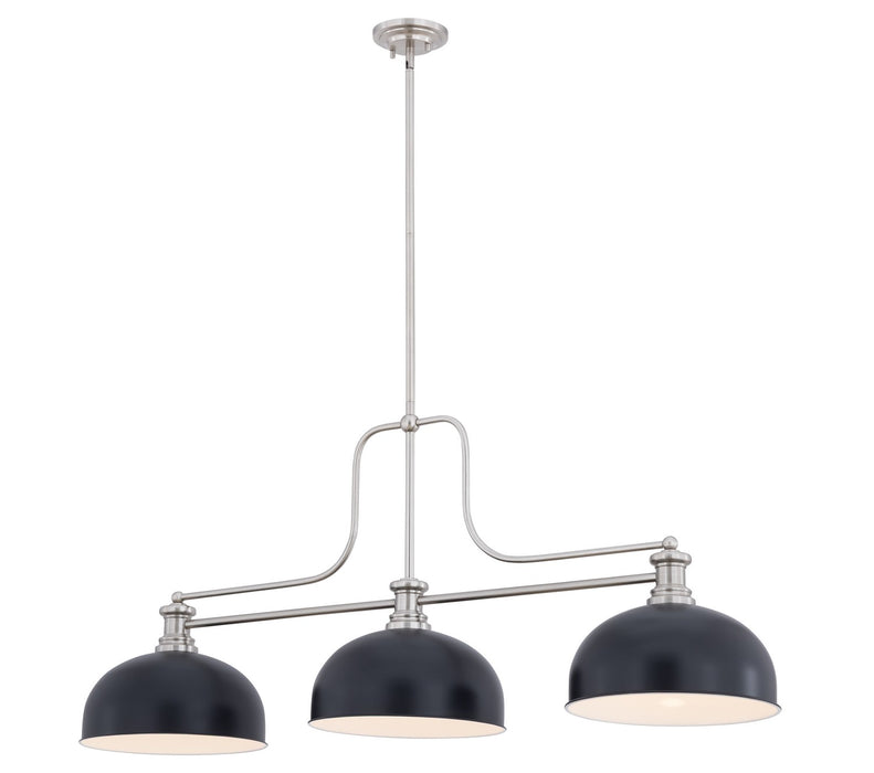 Z-Lite - 725-3BN-D13MB - Three Light Billiard - Melange - Brushed Nickel