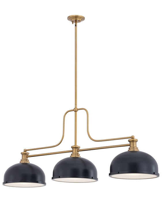 Z-Lite - 725-3HBR-D12MB - Three Light Billiard - Melange - Heritage Brass