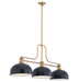 Z-Lite - 725-3HBR-D12MB - Three Light Billiard - Melange - Heritage Brass
