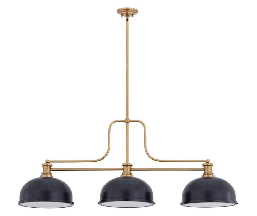 Z-Lite - 725-3HBR-D12MB - Three Light Billiard - Melange - Heritage Brass