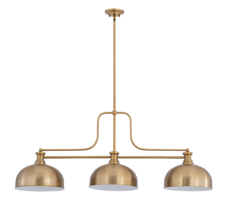 Z-Lite - 725-3HBR-D13HBR - Three Light Billiard - Melange - Heritage Brass