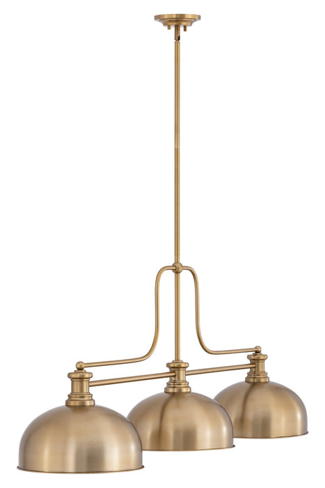 Z-Lite - 725-3HBR-D13HBR - Three Light Billiard - Melange - Heritage Brass