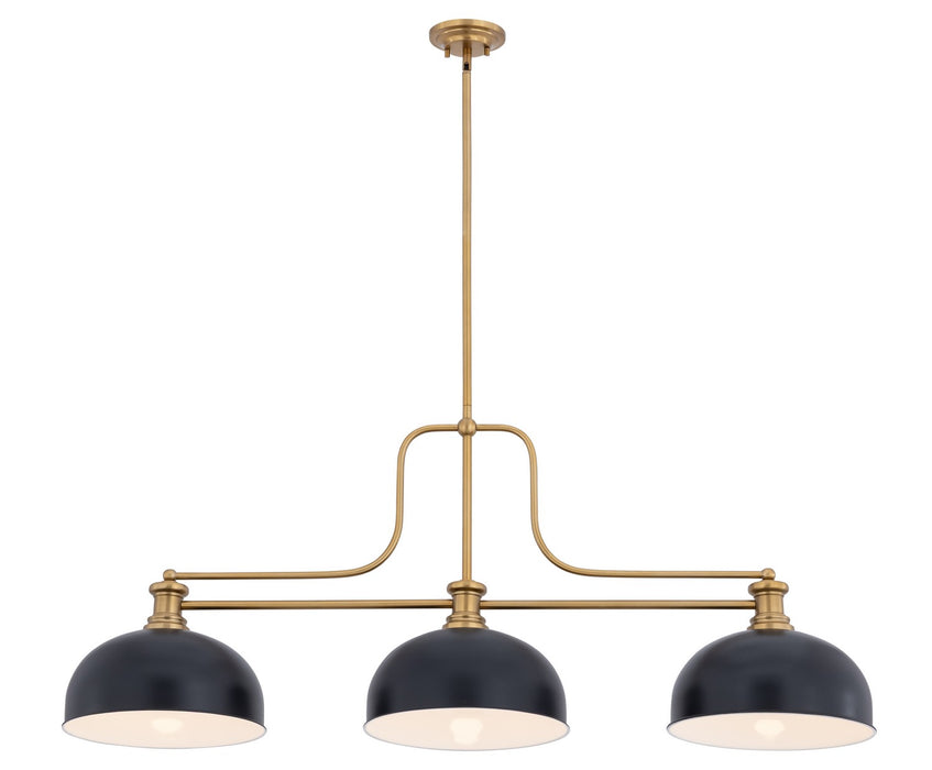 Z-Lite - 725-3HBR-D13MB - Three Light Billiard - Melange - Heritage Brass
