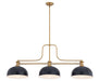 Z-Lite - 725-3HBR-D13MB - Three Light Billiard - Melange - Heritage Brass