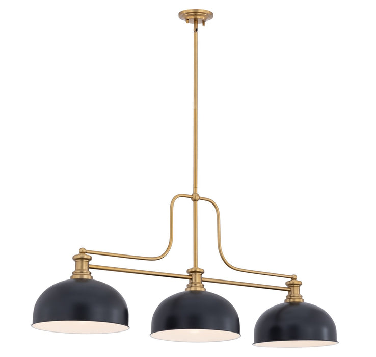 Z-Lite - 725-3HBR-D13MB - Three Light Billiard - Melange - Heritage Brass