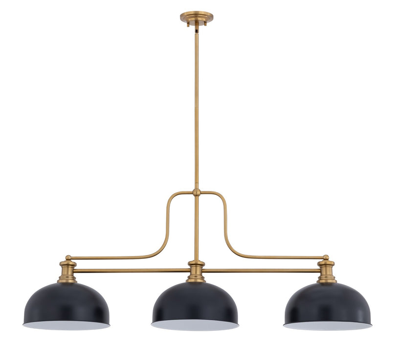 Z-Lite - 725-3HBR-D13MB - Three Light Billiard - Melange - Heritage Brass