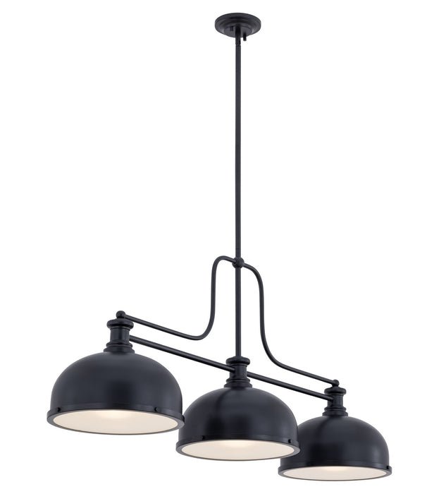 Z-Lite - 725-3MB-D12MB - Three Light Billiard - Melange - Matte Black