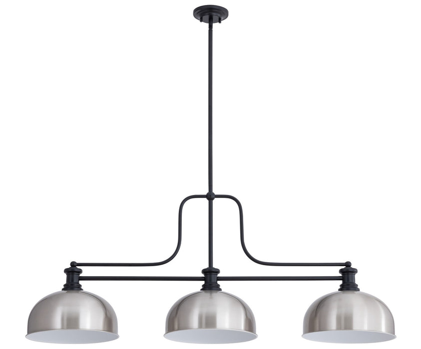 Z-Lite - 725-3MB-D13BN - Three Light Billiard - Melange - Matte Black
