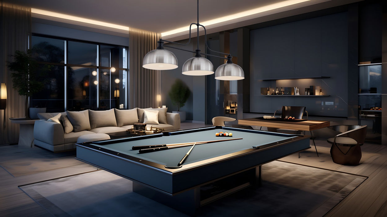 Z-Lite - 725-3MB-D13BN - Three Light Billiard - Melange - Matte Black