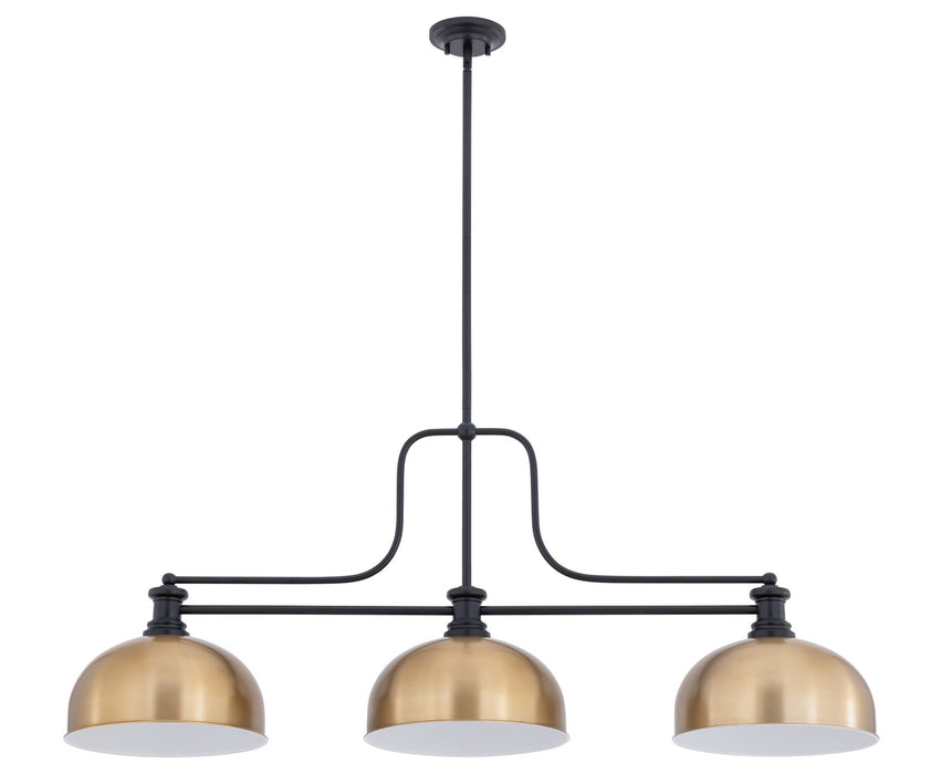 Z-Lite - 725-3MB-D13HBR - Three Light Billiard - Melange - Matte Black