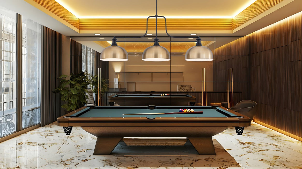 Z-Lite - 725-3MB-D13HBR - Three Light Billiard - Melange - Matte Black