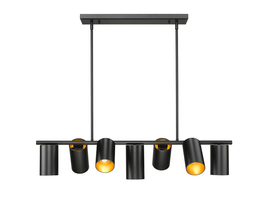 Z-Lite - 7520-7L-MB - Seven Light Linear Chandelier - Lumina - Matte Black