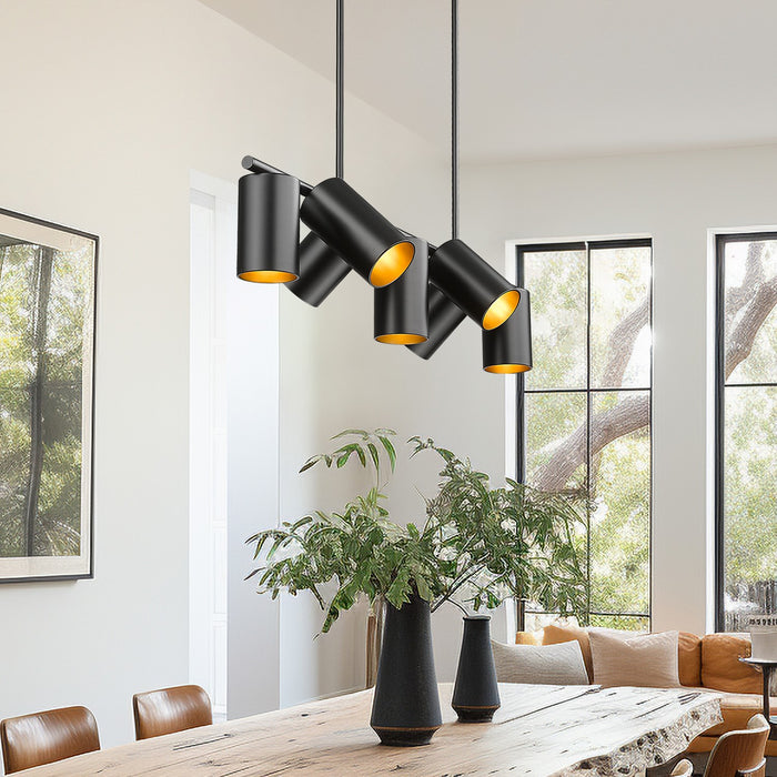 Z-Lite - 7520-7L-MB - Seven Light Linear Chandelier - Lumina - Matte Black