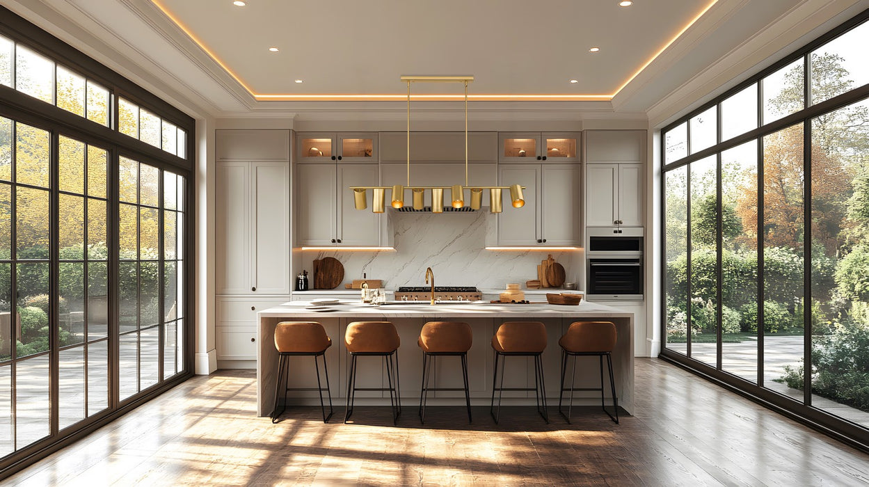 Z-Lite - 7520-9L-MGLD - Nine Light Linear Chandelier - Lumina - Modern Gold