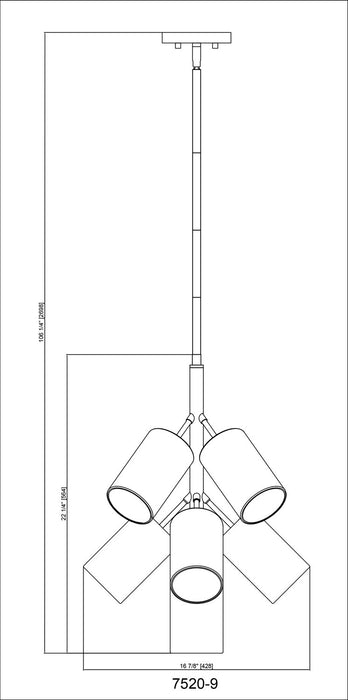 Z-Lite - 7520-9MB - Nine Light Chandelier - Lumina - Matte Black