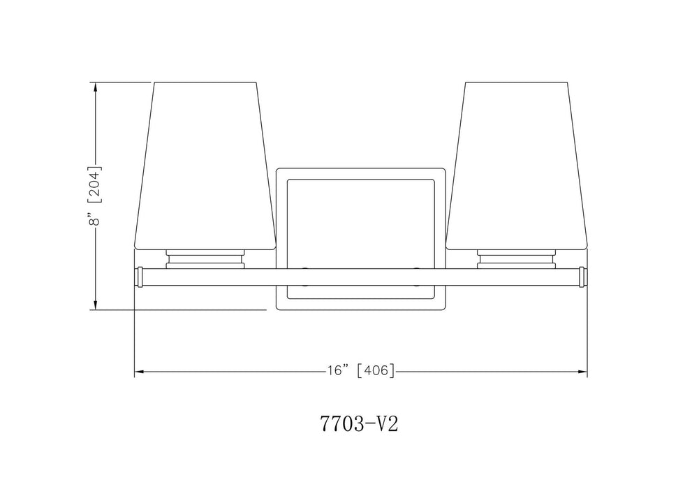 Z-Lite - 7703-2V-CH - Two Light Vanity - Nextra - Chrome