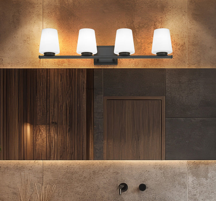 Z-Lite - 7703-4V-MB - Four Light Vanity - Nextra - Matte Black