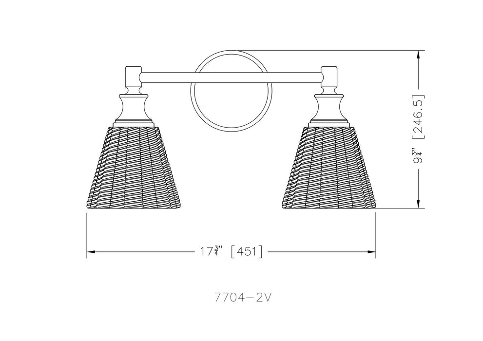 Z-Lite - 7704-2V-CH - Two Light Vanity - Auden - Chrome