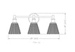 Z-Lite - 7704-3V-MB - Three Light Vanity - Auden - Matte Black