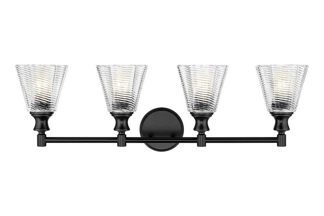 Z-Lite - 7704-4V-MB - Four Light Vanity - Auden - Matte Black